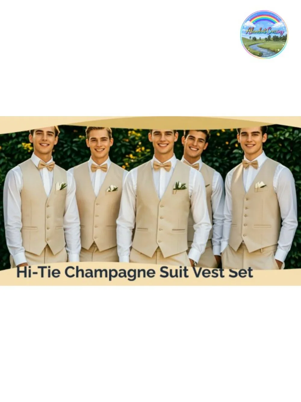 Mens Silk Suit Vest 5pc Set Necktie Pocket Square Cufflinks Lapel Pin Formal
